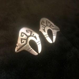 Handmade Native American Sterling Silver Earrings